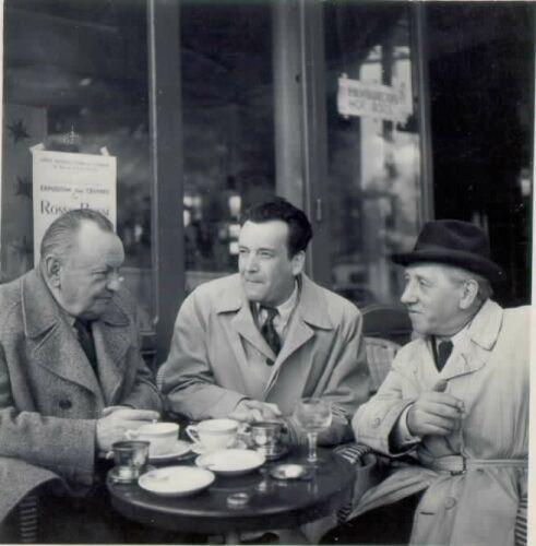 Izidor Cankar z umetnikom Miho Malešem v Parizu leta 1951.