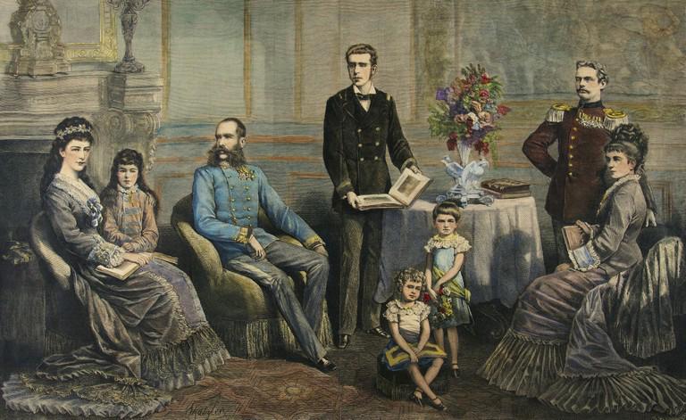 Franc Jožef I. z družino. Foto: Wikipedia