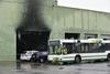 Požar v garažah ljubljanskega LPP-ja, več avtobusov v plamenih