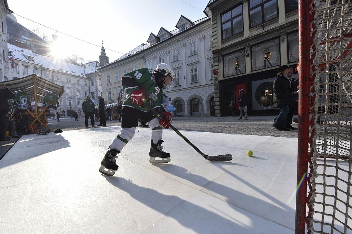 Ljubljana je v soboto postala zimski športni poligon. Foto: BoBo