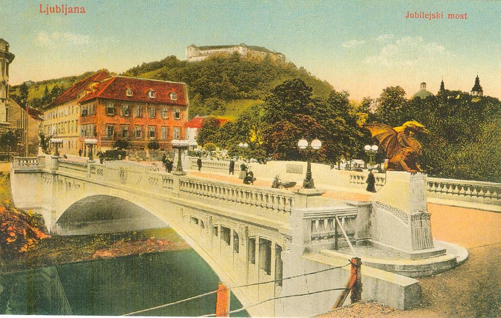 Zmajski most pred letom 1909.