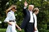 Foto in video: Trump z družino prvič na kratek dopust v Camp David