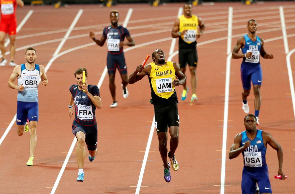 Trenutek, ko je bilo jasno, da Usain Bolt kariere ne bo končal, kot si je želel. Foto: Reuters