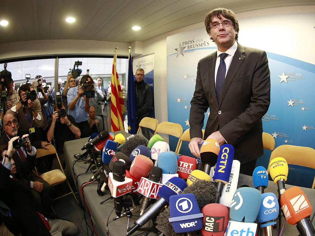 Odstavljeni katalonski voditelj Puigdemont. Foto: EPA