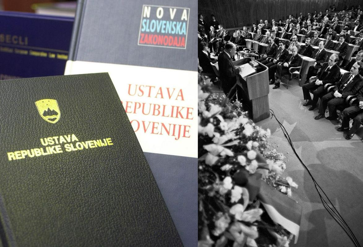 23. decembra 1991 je skupščina Republike Slovenije sprejela slovensko ustavo. Foto: BoBo