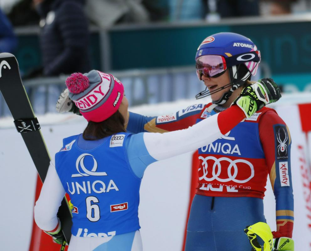 Mikaela Shiffrin je bila lani svetovna prvakinja v kombinaciji, pred štirimi leti pa srebrna na olimpijskih igrah v Pjongčangu. Premagala jo je Švicarka Michelle Gisin. Foto: Reuters