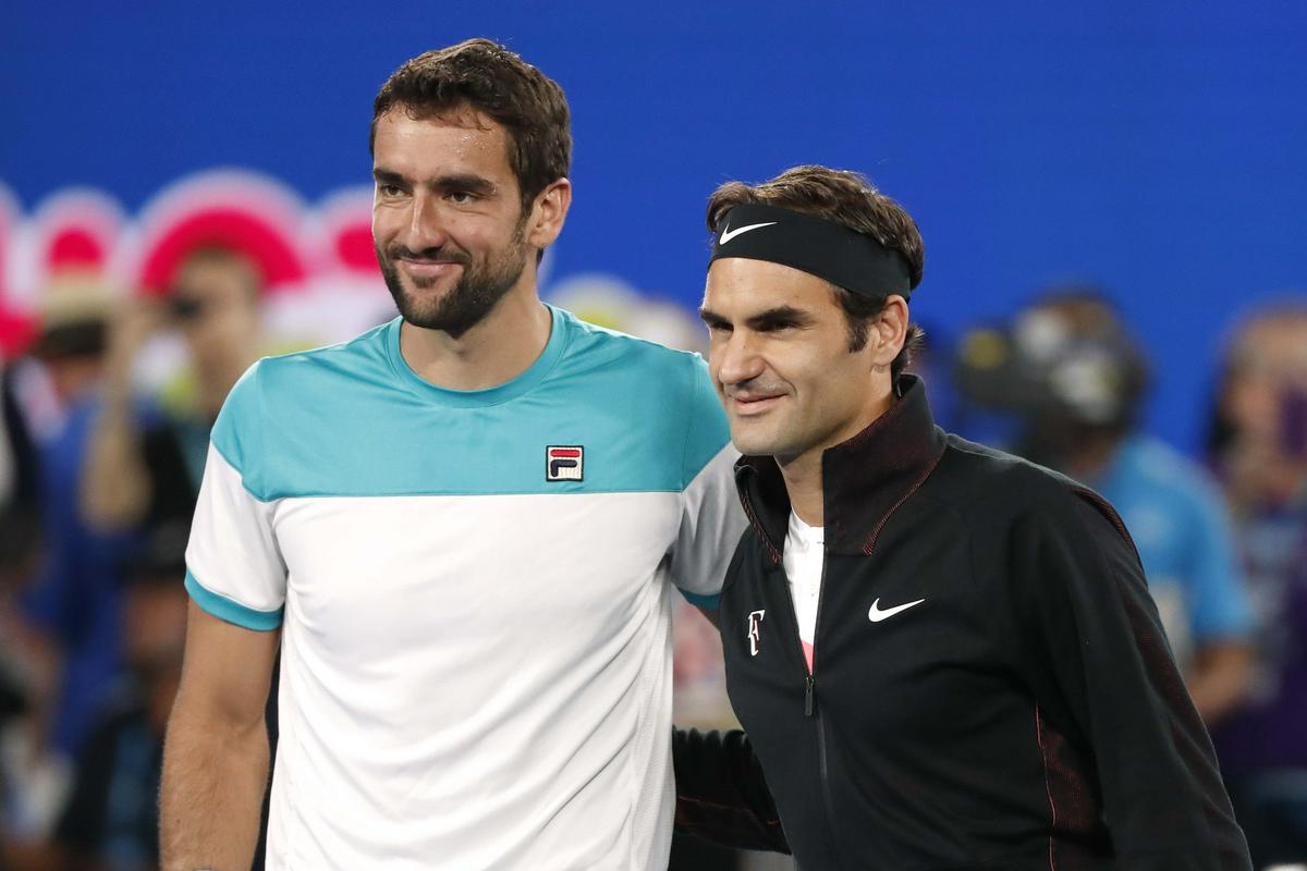 Roger Federer in Marin Čilić