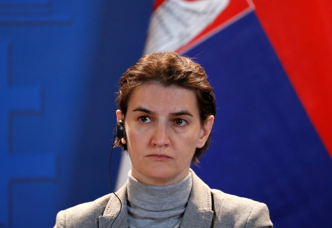 Srbska premierka Ana Brnabić je dejala, da jo Pahorjeva izjava preseneča glede na njun sestanek. Foto: Reuters