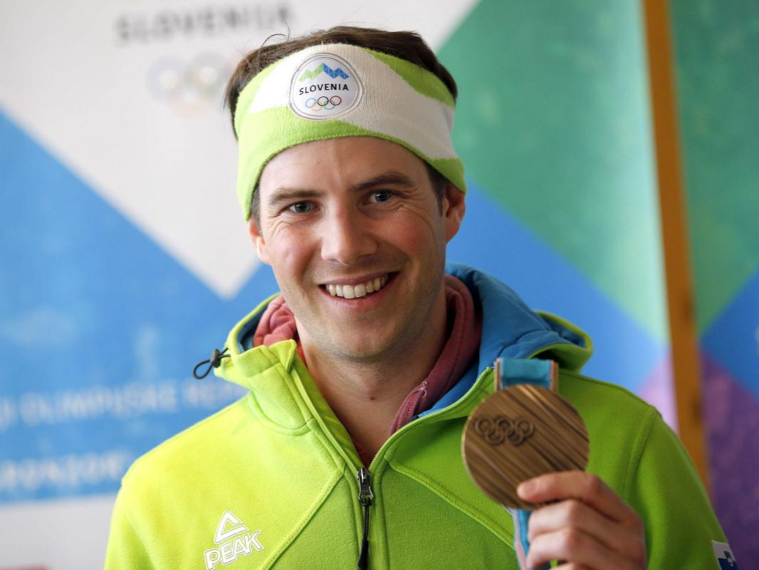Žan Košir je bronasto medaljo v paralelnem veleslalomu osvojil v soboto. Foto: BoBo