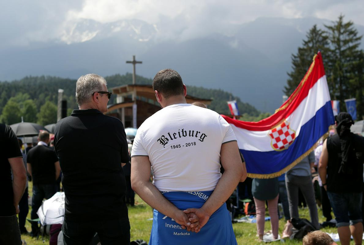 Avstrija se je prvič odločila prepovedati fašistične simbole na zborovanju pri Pliberku. Foto: Reuters