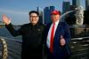 Foto: V duhu zgodovinskega srečanja sta se sešla tudi imitatorja Kima in Trumpa