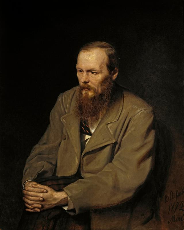 Eden največjih literatov 20. stoletja Fjodor Mihajlovič Dostojevski na portretu Vasilija Perova iz leta 1872. Foto: Wikipedia