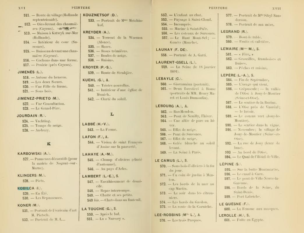 Katalog pariškega salona 1891
