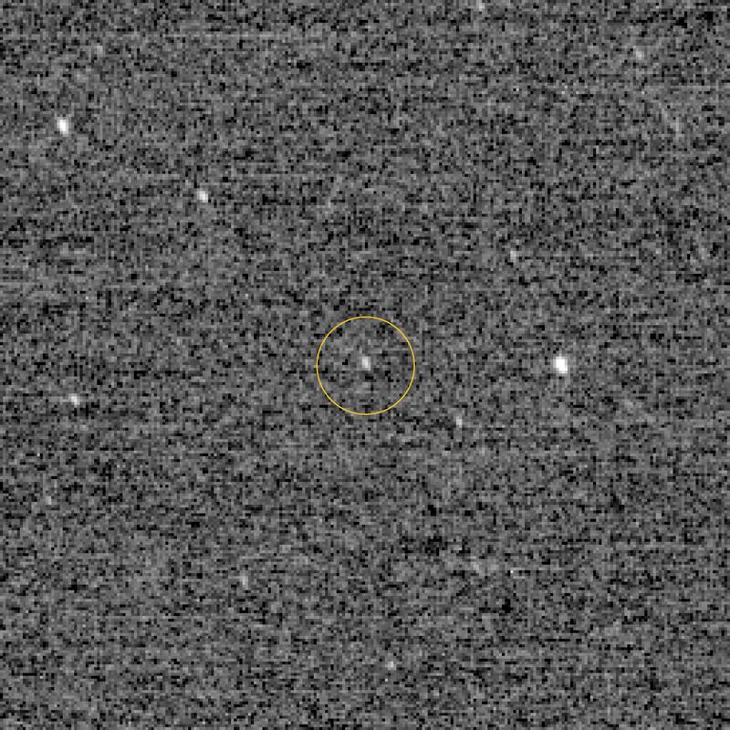 Le bleda pika: tako je New Horizons svojo tarčo videl 24. decembra 2018 z razdalje 10 milijonov kilometrov. Foto: NASA/JHUAPL/SwRI