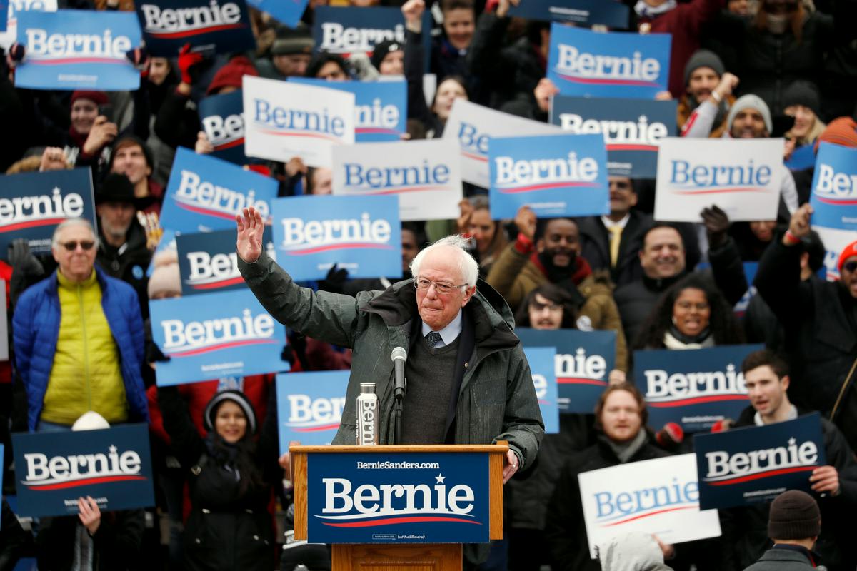 Sanders je kampanjo sprožil v Brooklynu. Foto: Reuters