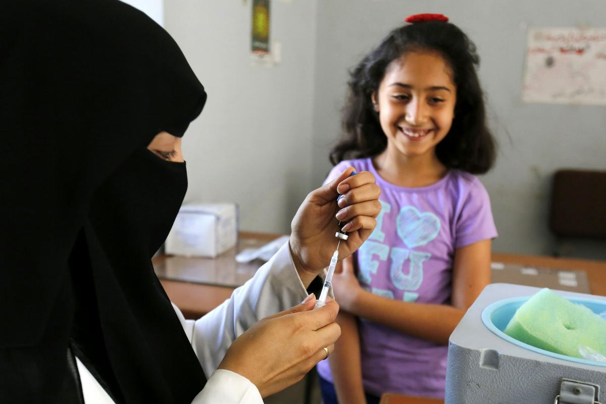 Kampanja cepljenja proti ošpicam. Foto: Reuters