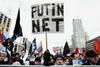 Rusi na ulicah dvignili glas proti omejitvam dostopa do spleta