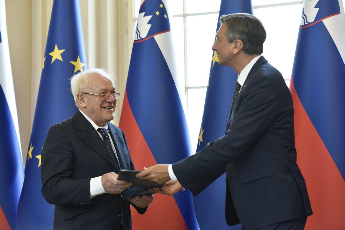 August Ipavec na sprejemu pri predsedniku republike Borutu Pahorju. Foto: BoBo