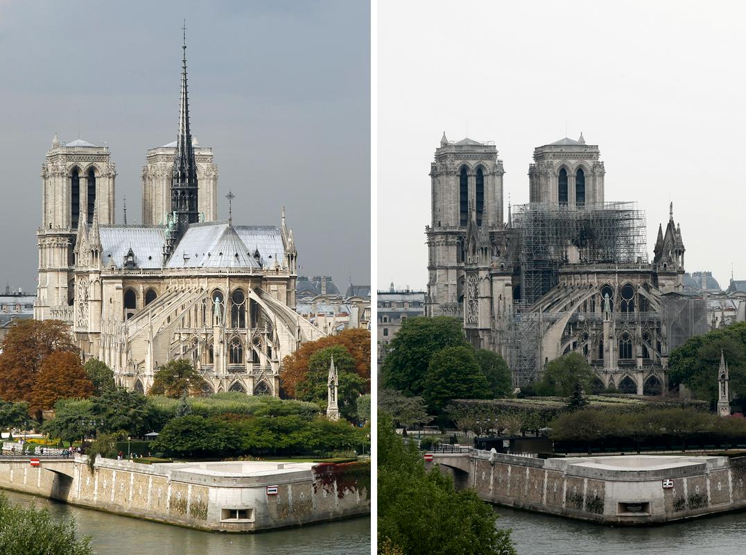 Pariška Notre-Dame je v razvoj gotskih katedral vnesla številne revolucionarne novosti in predstavljala izhodišče za gradnjo visokogotskih cerkva tako v Franciji kot tudi drugih evropskih deželah. Med arhitekturnimi novostmi so bili zalet v višino, skeletna gradnja z razvejanim sistemom zunanjih ločnih opornikov, z razbremenitvijo stene s pomočjo rebrastega oboka pa so dosegli tudi poenotenje cerkvenega prostora. Foto: Reuters