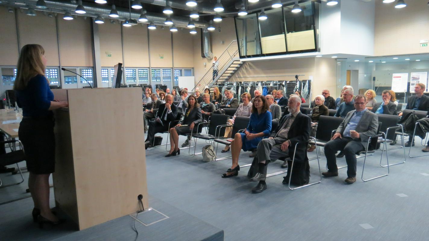 Konferenca na FDV-ju v okviru počastitve 100. obletnice ljubljanske univerze z naslovom Vloga Univerze v Ljubljani pri preobrazbi slovenskega naroda v nacijo. Foto: MMC RTV SLO/Gorazd Kosmač