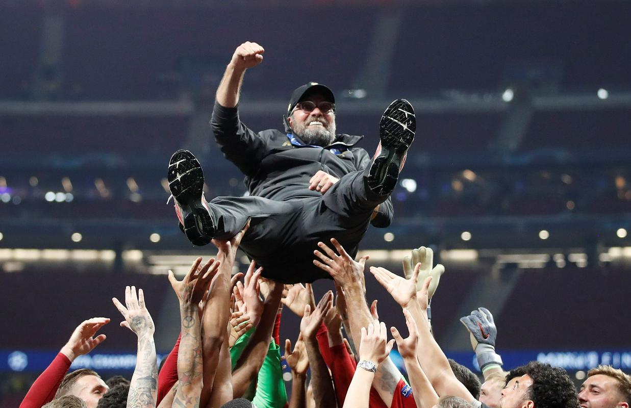 51-letni Nemec na klopi Liverpoola Jürgen Norbert Klopp je po dveh porazih v finalu (2013, 2018) v tretjem poskusu osvojil Ligo prvakov. Foto: Reuters