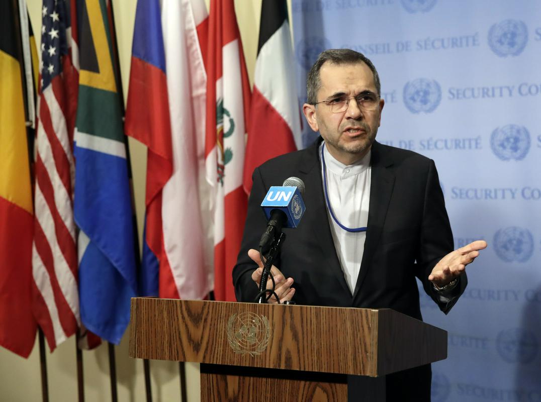 Iranski veleposlanik pri ZN-u Madžid Ravanči je ZDA pozval k prenehanju izvajanja vojaških pustolovščin. Foto: EPA