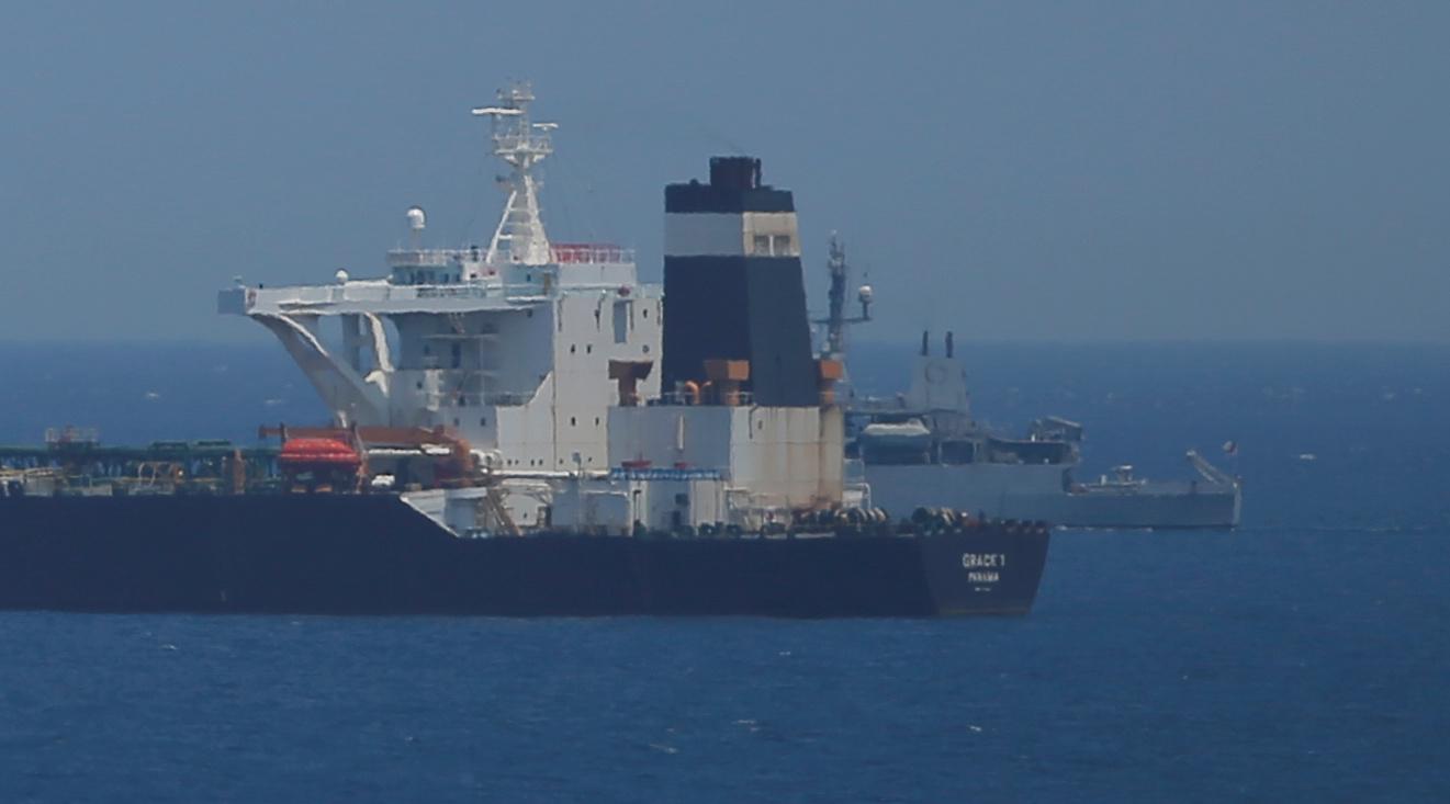 Tanker Grace 1, zasidran v britanskem delu Gibraltarja. Foto: Reuters