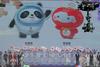Maskota olimpijskih iger je panda, zamrznjena v ledeni oklep