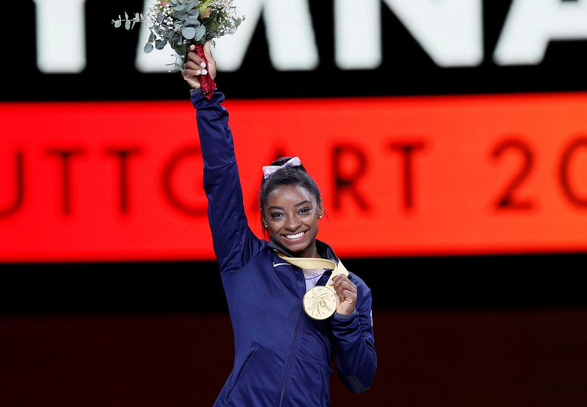 Simone Biles je napovedala, da je najbrž nastopila na svojem zadnjem svetovnem prvenstvu. Foto: Reuters