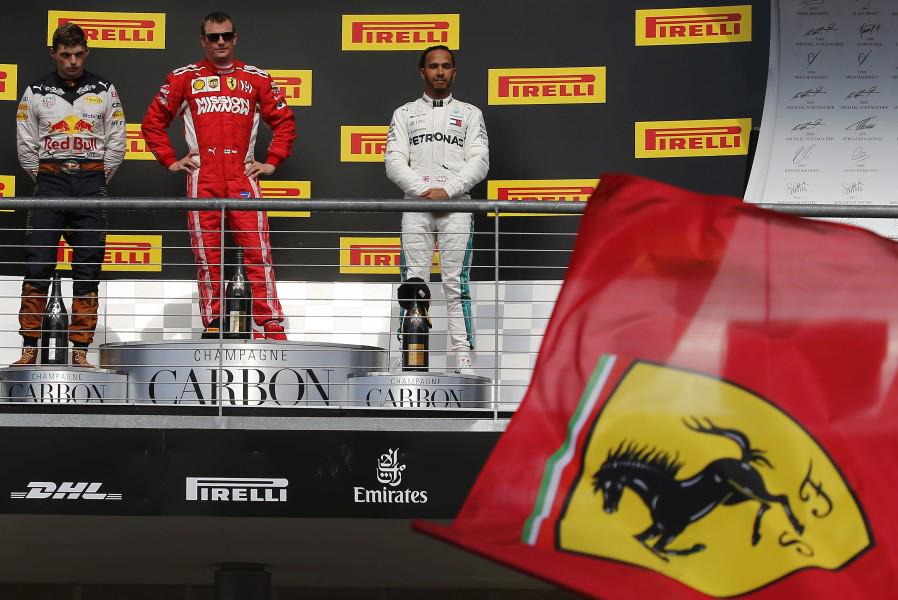 Lani je dirko dobil Kimi Räikkönen in tako postal najuspešnejši finski dirkač v zgodovini formule ena. Foto: EPA