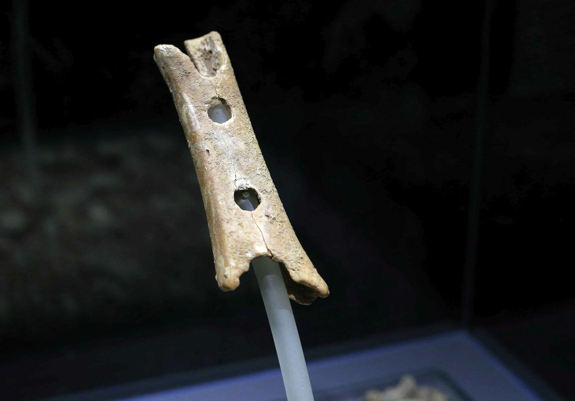 Piščal iz jame Divje babe, ki jo hrani Narodni muzej Slovenije. Foto: BoBo