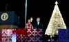 Melania prižgala luči na nacionalnem božičnem drevesu