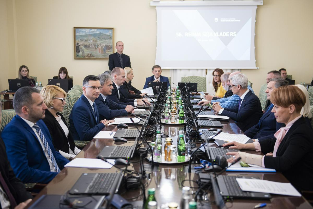 Ena zadnjih sej vlade Marjana Šarca na začetku januarja 2020. Foto: Vlada RS