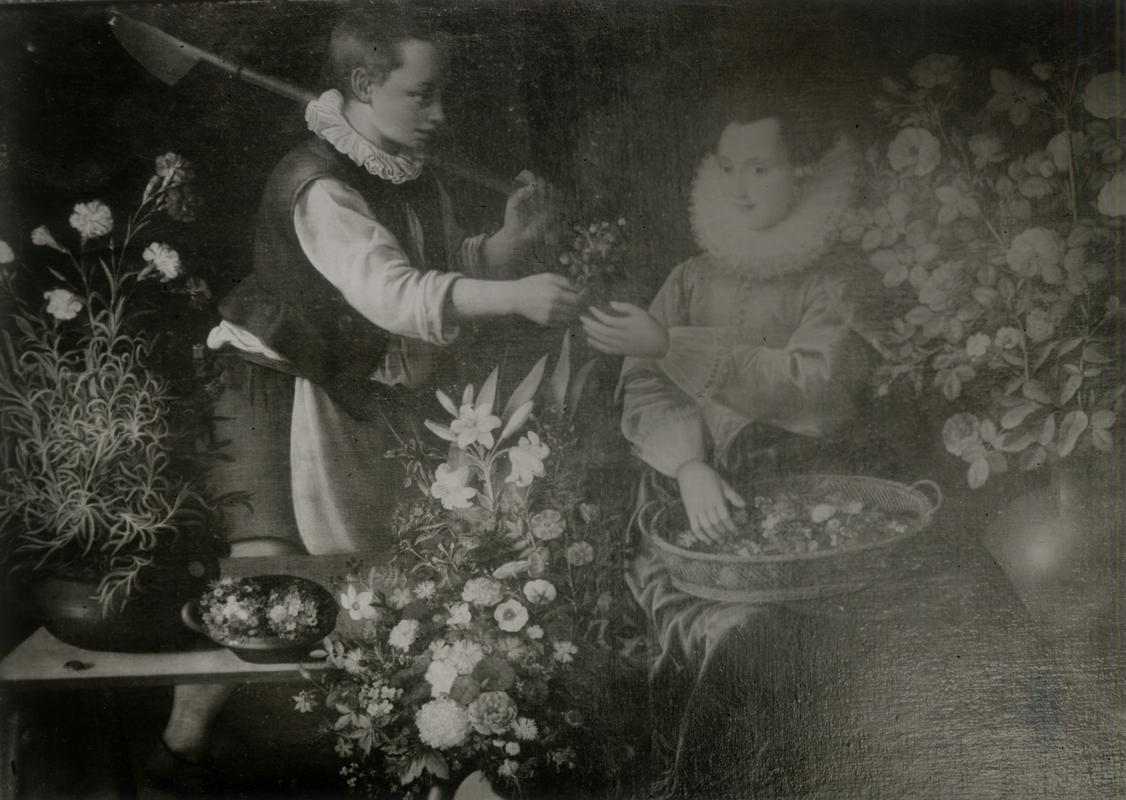 Steletova fotografija Alegorije pomladi flamskega slikarja Jeana de Saiveja v gradu Ormož. © Ministrstvo za kulturo, INDOK center, France Stele, ok. 1933.