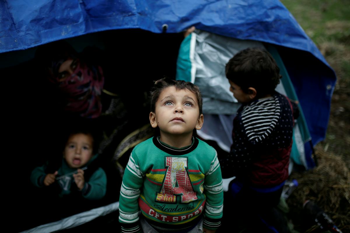 Otroci v Morii. Foto: Reuters