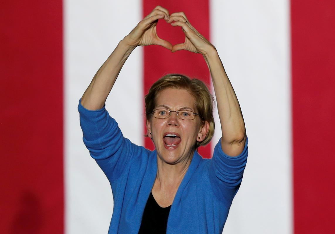 Elizabeth Warren je sprva veljala za favoritinjo. Foto: AP