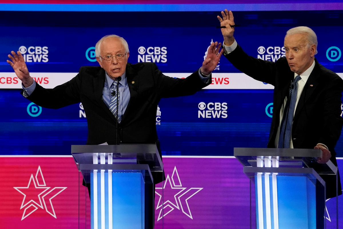 Sanders in Biden se bosta prvič (in zadnjič?) neposredno pomerila na soočenju v nedeljo. Foto: Reuters