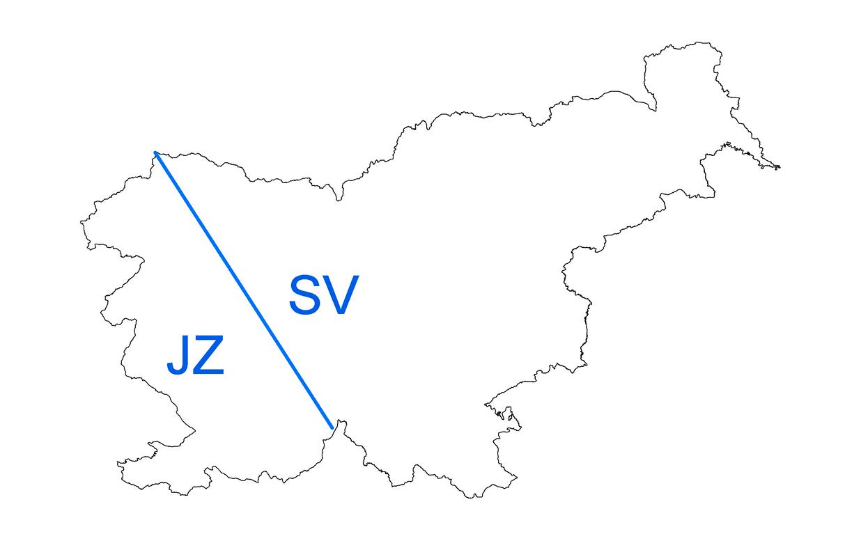 Območji različne minimalne električne poljske jakosti