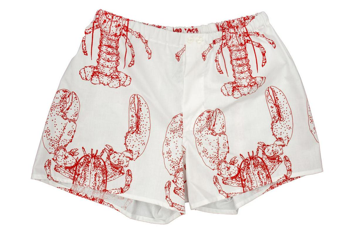 Skirts with lobsters, designed by David Tavčar for Milan Design Week in 2014 and drawing attention to the general public in the design world.  Photo: Janez Pukšič
