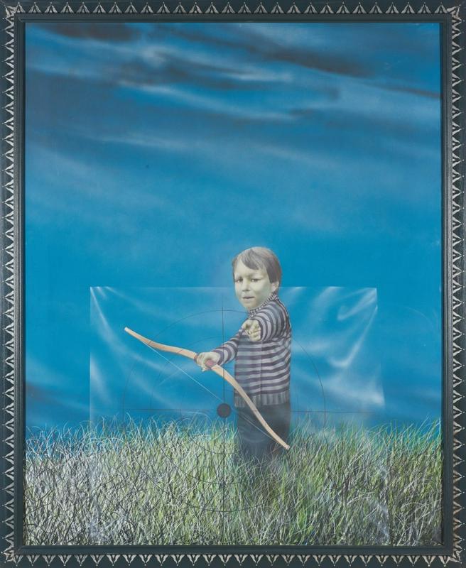 Štefan Hauko, Otroške igre, 1976, jajčna tempera, platno, 164 x 134 cm. Foto: Tomo Jeseničnik/Galerija Murska Sobota