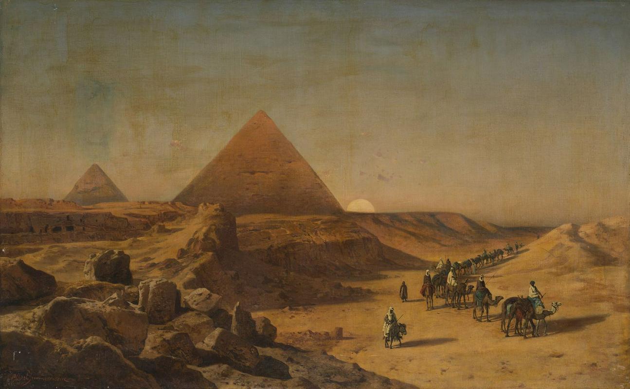 Albert Zimmermann, Piramide, olje, platno, 95 x 153 cm sign. l. sp.: Albert Zimmermann, NG S 732. Foto: Narodna galerija