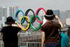 Olimpijske kroge v tokijskem zalivu začasno odstranili
