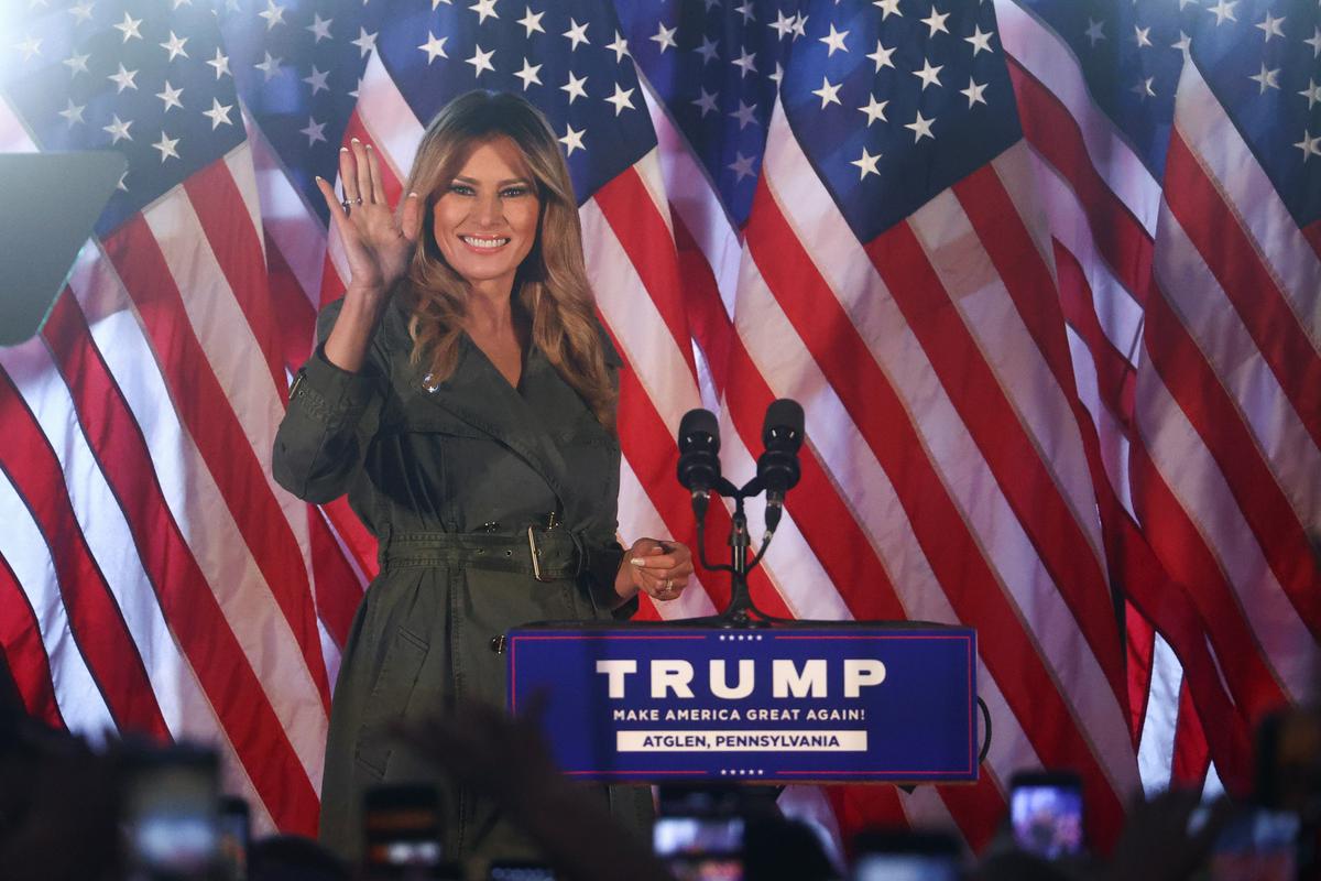 Melania Trump je dejala, da je Donald Trump borec, ki ima rad državo in se vsakodnevno bojuje za Američane. Foto: Reuters