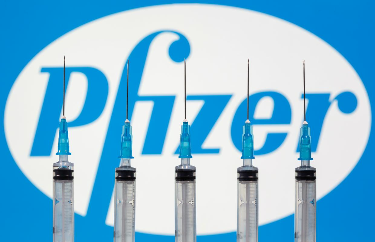 Pfizer sporoča, da ima njegovo cepivo 95-odstotno učinkovitost. Foto: Reuters