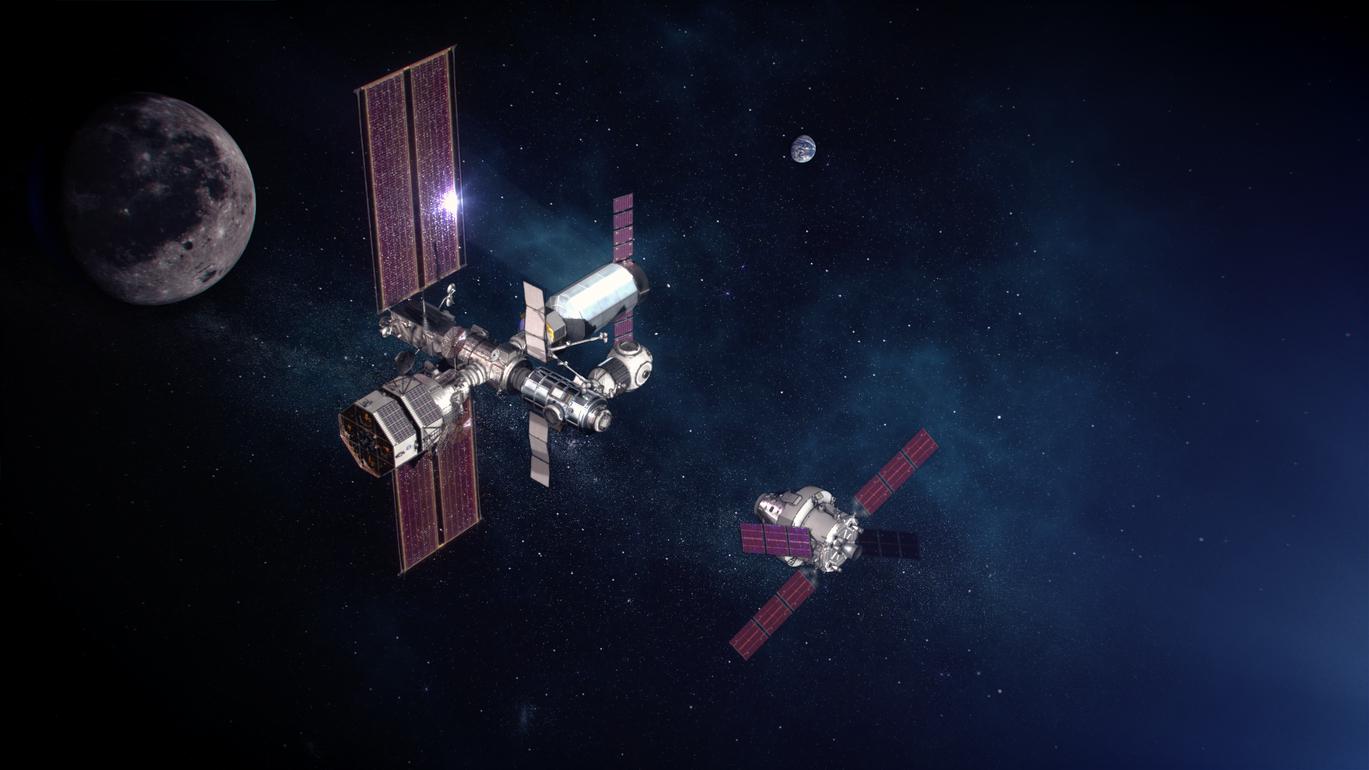 V okviru programa Artemis bo zgrajen tudi Lunarni portal, manjša vesoljska postaja pri Luni. Med drugim tudi zato, ker je Orionov pogon prešibek. Foto: Nasa