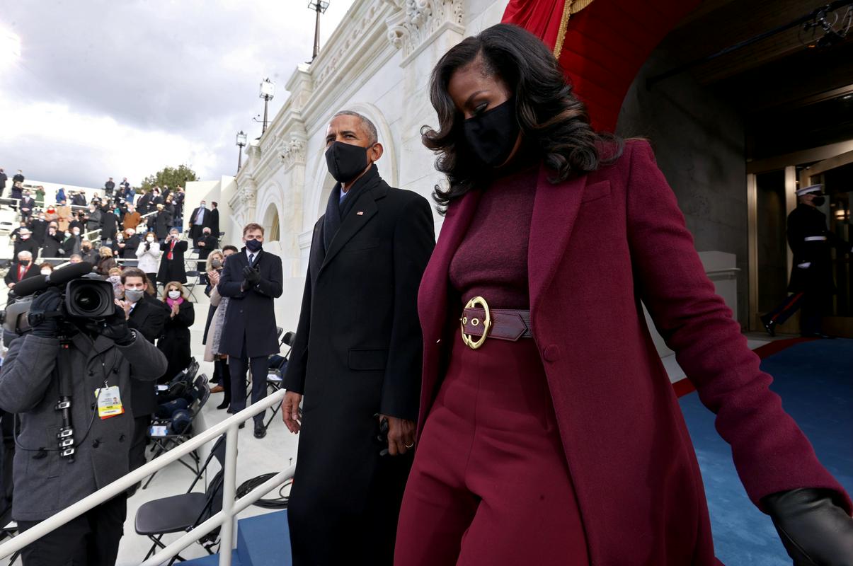 ... nekdanji predsednik Barack Obama z ženo Michelle ... Foto: Reuters