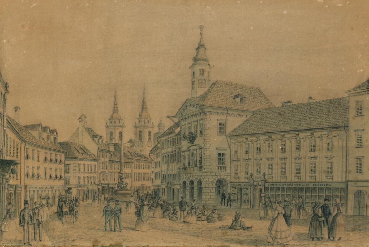 Ljubljana v 19. stoletju. Foto: dLib