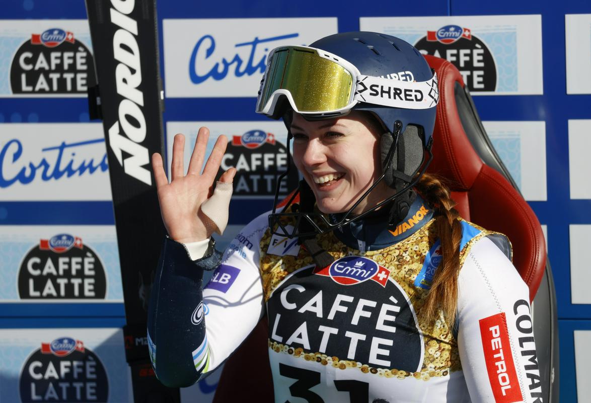 Andreja Slokar je na prejšnjem svetovnem prvenstvu v Cortini slalomsko tekmo končala takoj za veliko četverico Liensberger - Vlhova - Shiffrin - Holdener. Foto: Reuters