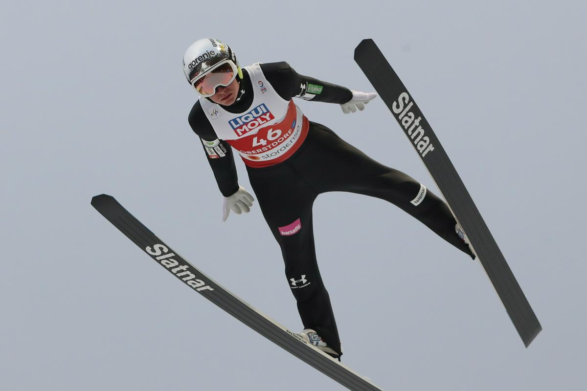 Anže Lanišek že vso sezono skače vrhunsko, kar je potrdil tudi na najpomembnejših tekmah zime. Foto: EPA
