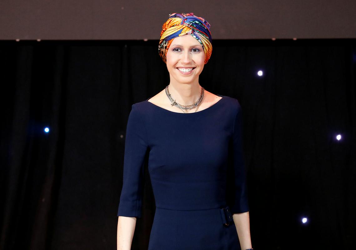Predsednikova žena, Asma Al Asad je leta 2019 oznanila, da je premagala raka na dojkah. Foto: Reuters